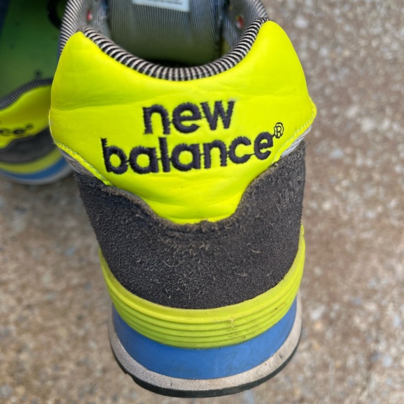 New Balance 574 — Blue / Neon Yellow (Size 10 Men’s) - Picture 9 of 12